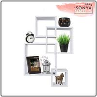 Gambar Rak Dinding Gantung Minimalis Hiasan Ruangan Rumah / Rak Buku Melayang dari Rak Dinding Sonya undefined 2 Tokopedia