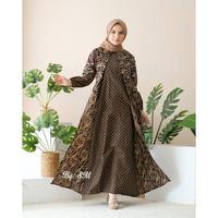 Gambar baju batik wanita modern gamis batik pekalongan wanita terbaru jumbo - motif a, standar dari YAMA COLECTION undefined 4 Tokopedia
