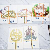 Gambar topper tusuk akrilik happy birthday tart hiasan kue ulang tahun motif - 1 dari shelbyshopline undefined 3 Tokopedia