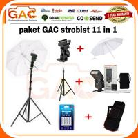 Gambar paket strobist GAC 11 in 1 flash GODOX TT-520II dari gudang accesories camera undefined 1 Tokopedia