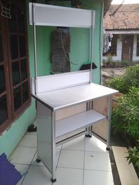 Gambar [ P 110 x L 60 POLOS ] Booth Portable | Meja lipat | Gerobak | Murah - STICKER dari waroengamihku undefined 3 Tokopedia