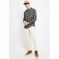Gambar OI'SEE - KEMEJA FLANEL PRIA ORIGINAL- Flanel Check Casual - GREY dari DUZ&NN undefined 4 Tokopedia