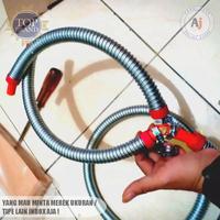 Gambar selang cabang 2 kompor plus pelindung selang regulator winngas dari Abadi Jaya Online Store undefined 2 Tokopedia