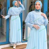 Gambar Dress ARABELLA/ GAMIS MODEL SABRINA/ GAMIS ALA KOREA TILE MIX TUTU - Baby Blue, XXL dari Yoveli Olshop undefined 3 Tokopedia