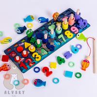 Gambar MAINAN EDUKASI PUZZLE 7 IN 1 / WOODEN MONTESSORI PUZZLE - UNDERSEA dari ALVSKY undefined 4 Tokopedia