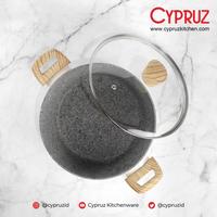 Gambar Panci Cypruz PI-0740 20 cm Casserole Pan Induksi White Granite + Tutup - 24cm dari Home Electro undefined 3 Tokopedia