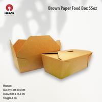 Gambar BROWN PAPER FOOD BOX KRAFT LUNCH BOX 55oz dari Ispack undefined 1 Tokopedia