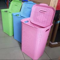 Gambar Keranjang Baju Laundry Club Rotan/Keranjang Baju Plastik serbaguna - Cokelat dari MARVELL HOUSEWARE undefined 1 Tokopedia