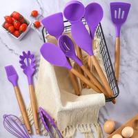 Gambar Sillicone Utensil Set 11 Pcs Peralatan Masak Baking Sutil Spatula - Ungu dari LaNatuna undefined 3 Tokopedia