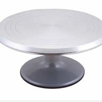 Gambar Turntable / Meja Putar revolving Cake Stand Full Stainless lazy susan dari Kochindo undefined 1 Tokopedia