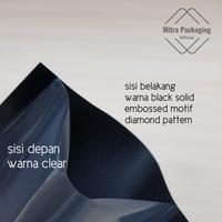 Gambar Plastik vakum emboss hitam 17x25 cm black embossed food vacuum bag dari Mitra Packaging undefined 2 Tokopedia