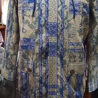 Gambar Jaket Pria bahan lurik tradisional Jepara motif corak dengan Puring dari Acintya Kebaya by Gloria3s undefined 2 Tokopedia