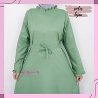 Gambar Gamis wanita polos Busui Katun Jepang Original Size S M L XL JUMBO - - DARK PURPLE, XL dari Alizzaku undefined 5 Tokopedia