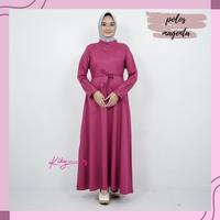 Gambar Gamis wanita polos Busui Katun Jepang Original Size S M L XL JUMBO - - DARK PURPLE, XL dari Alizzaku undefined 3 Tokopedia