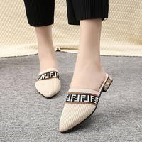 Gambar SEPATU SANDAL MULE SLIP ON MOTIF FF KANVAS IMPORT 2 CM BRANDED WANITA - Beige, 36 dari Tasmurah Ok New Generation undefined 2 Tokopedia