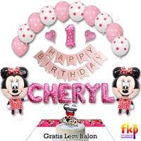 Gambar Paket Dekorasi Balon Minnie Dekorasi Ulang Tahun Anak Perempuan - A - Polos dari FKP Store undefined 1 Tokopedia
