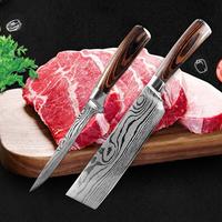 Gambar Set Pisau Dapur Kitchen Knife Damascus Pattern Stainless dari After7_NEW undefined 5 Tokopedia
