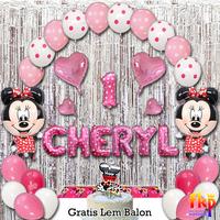 Gambar Paket Dekorasi Balon Minnie Dekorasi Ulang Tahun Anak Perempuan - B - Polos dari FKP Store undefined 5 Tokopedia