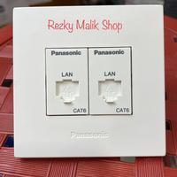 Gambar Outlet data LAN double Cat 6 + Cat6 panasonic style wh putih inbow dari Rezky Malik Shop undefined 1 Tokopedia