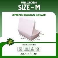 Gambar Paper Lunch Box Ivory M - Kotak Makanan Putih dari Foil Hot Print undefined 1 Tokopedia