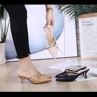 Gambar Sepatu sandal heels simple elegan JD92HK Slop sepatu heels wanita dari CLOVISP undefined 1 Tokopedia