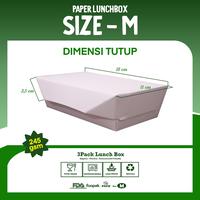 Gambar Paper Lunch Box Ivory M - Kotak Makanan Putih dari Foil Hot Print undefined 2 Tokopedia