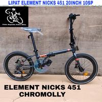 Gambar Sepeda Lipat Element Nicks 451 20inch chromolly rem hydraulic 10SP dari Toko Sepeda Orbit Bike undefined 1 Tokopedia