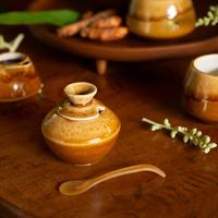Gambar Sugar Bowl / Tempat Gula Jenggala Jamu 7.5 x 7.5 x 7 cm Coklat dari Jenggala Keramik Bali undefined 2 Tokopedia