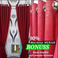 Gambar "GORDEN JENDELA"KORDEN PINTU"GORDYN SMOKRING BLACKOUT"HORDENG TERMURAH - Hitam, L100cm x T125cm dari MEKAR GORDENG undefined 3 Tokopedia