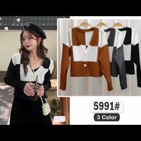Gambar Cardigan crop rajut import wanita - Hitam, All Size dari Modele-fashion undefined 1 Tokopedia