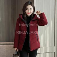 Gambar JAKET WINTER WANITA ,JAKET WANITA KOREA,JAKET TEBAL MUSIM DINGIN - Hitam, XXL dari RIFDA JAKET undefined 4 Tokopedia