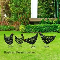 Gambar hiasan taman wayang shilouette ayam set 4 dari Bali plaque undefined 1 Tokopedia