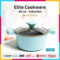 Gambar Vicenza Elite Panci Biru 20 cm dengan Tutup Kaca V-520 Glass Lid Pan dari Home Electro undefined 1 Tokopedia