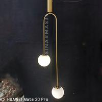 Gambar Lampu Gantung Hias Curve 2LGlass Modern BistroBall Bedside Pendant dari SM34.LIGHTING undefined 4 Tokopedia