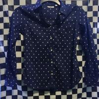 Gambar Preloved kemeja uniqlo polkadot navy size S dari vins123 undefined 1 Tokopedia