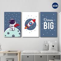 Gambar Hiasan Dinding Dekorasi Kamar Anak DipajangID Astronot 40x60 - RP011 - A dari DipajangID undefined 1 Tokopedia