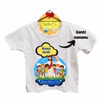 Gambar Baju Kaos Anak Bisa Kasi Nama gambar Tuhan Yesus Natal God Loves Us - Merah Muda, M dari Stella_co undefined 4 Tokopedia