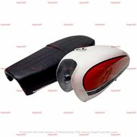Gambar Paket Hemat Tangki Cat Motor Glatik CB Custom Motif Merah Putih + Jok dari Usyychi16m undefined 4 Tokopedia