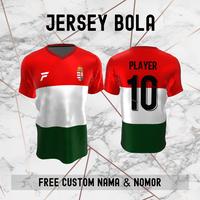 Gambar Jersey Hungaria Timnas Negara Bola Kaos Custom Nama&Nomor Punggung -93 - CEWEK XL dari KiosTopiCom undefined 1 Tokopedia