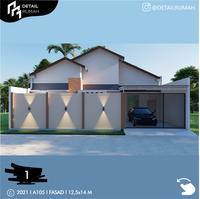 Gambar Desain Rumah Konsep Minimalis 12.5 X 14 Meter 1 Lantai, 3 Kamar Tidur dari Detail Rumah undefined 1 Tokopedia