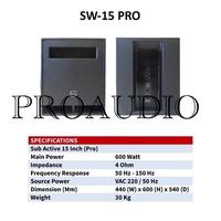 Gambar speaker subwoofer active wisdom 15 inch SW-15 PRO dari Proaudio undefined 1 Tokopedia