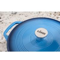 Gambar Lodge Cast Iron Casserole 3,6 Quart Blue - Oyster dari Home Cantik undefined 4 Tokopedia