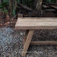 Gambar Dingklek Cafe Resto Kayu Jati Bantalan Rel Kereta dari Recycled Boat Furniture undefined 2 Tokopedia