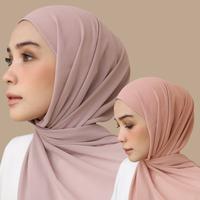 Gambar PASMINA INNER 2 IN 1 CERUTY BABY DOLL TERBARU - Hitam dari HIJAB RURITA undefined 1 Tokopedia