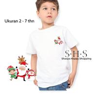 Gambar Baju / Kaos Natal Anak 2 th - 7 th Rusa Santa Elf Snowman Merah Hijau - Hijau, 4 thn dari Shasya Happy Shopping undefined 5 Tokopedia