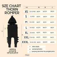 Gambar THORN ROMPER BLACK - BAJU DINO ANAK - S dari Anokids undefined 2 Tokopedia