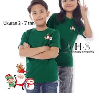 Gambar Baju / Kaos Natal Anak 2 th - 7 th Rusa Santa Elf Snowman Merah Hijau - Hijau, 4 thn dari Shasya Happy Shopping undefined 3 Tokopedia