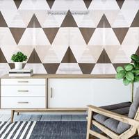 Gambar Wallpaper Stiker Dinding Kamar SEGITIGA ABU HITAM PUTIH Dekorasi Kamar Ruang Tamu Bahan Kertas Pvc dari District007 undefined 3 Tokopedia