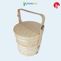 Gambar homLiv - Rantang Bambu Bulat 2 Susun - Viola' dari Homliv Indonesia undefined 3 Tokopedia