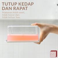 Gambar Tempat Penyimpanan Makanan Kulkas dengan Saringan / Kotak Penyimpanan - 1800ML dari Susun ID undefined 2 Tokopedia